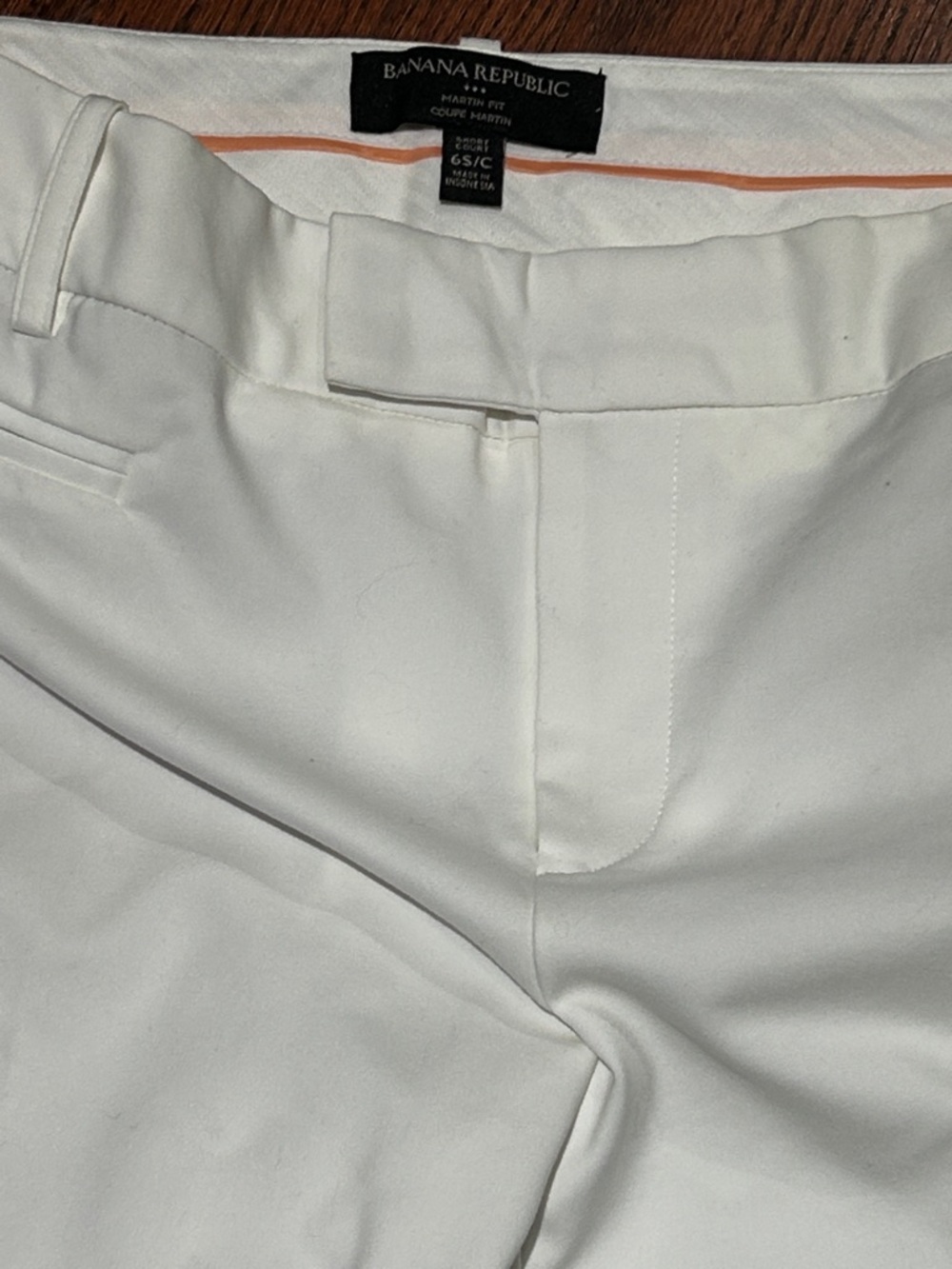 Banana Republic White Martin Fit Dress Trousers size 6 short LN
